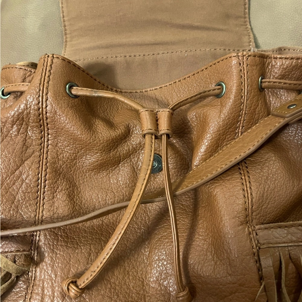 The Sak Avalon Fringed Convertible Backpack Handbag, Sierra Brown nwt - Picture 11 of 14